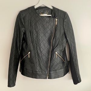 New IMAN Leather Moto Jacket